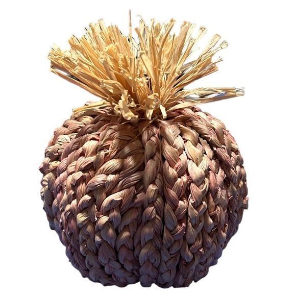 Opalhouse Decorative Woven Rattan‎ Pumpkin Decor 7'' - Picture 1 of 3